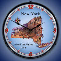 State of New York 14" LED Wall Clock