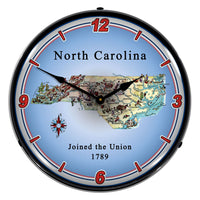 State of North Carolina 14" LED Wall Clock