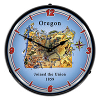 State of Oregon 14" LED Wall Clock