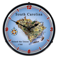State of South Carolina 14" LED Wall Clock