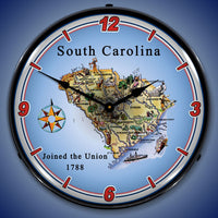 State of South Carolina 14" LED Wall Clock