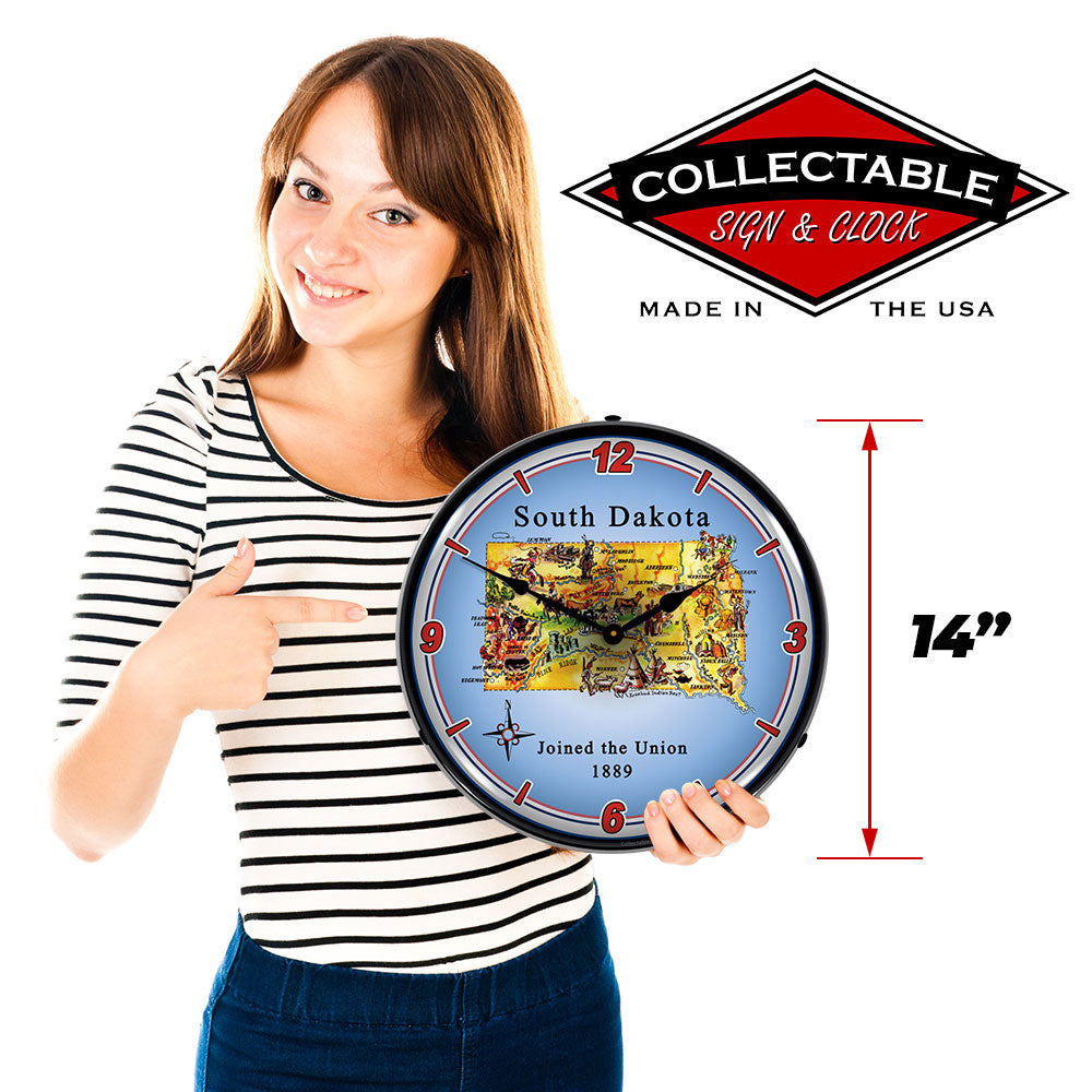 State of South Dakota 14" LED Wall Clock