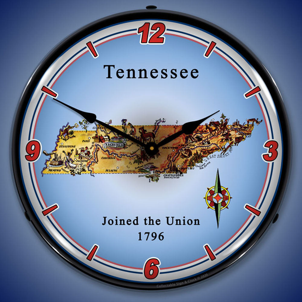 State of Tennessee 14" LED Wall Clock