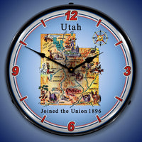 State of Utah 14" LED Wall Clock