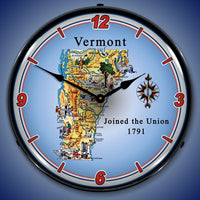 State of Vermont 14" LED Wall Clock