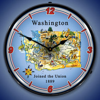 State of Washington 14" LED Wall Clock