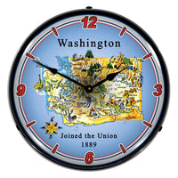 State of Washington 14" LED Wall Clock