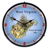 State of West Virginia 14" LED Wall Clock