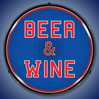 Beer & Wine 14" LED Front Window Business Sign