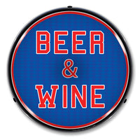 Beer & Wine 14" LED Front Window Business Sign