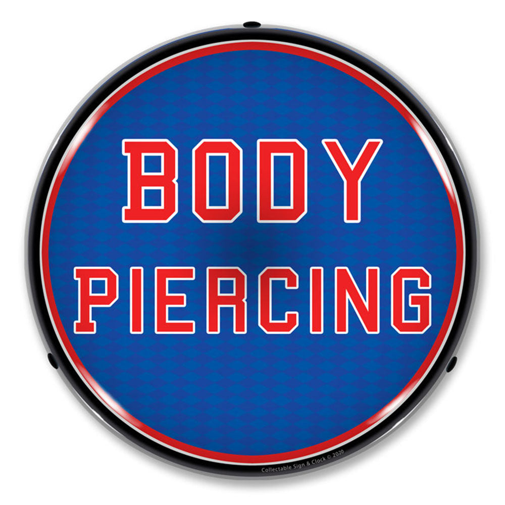Body Piercing 14" LED Front Window Business Sign