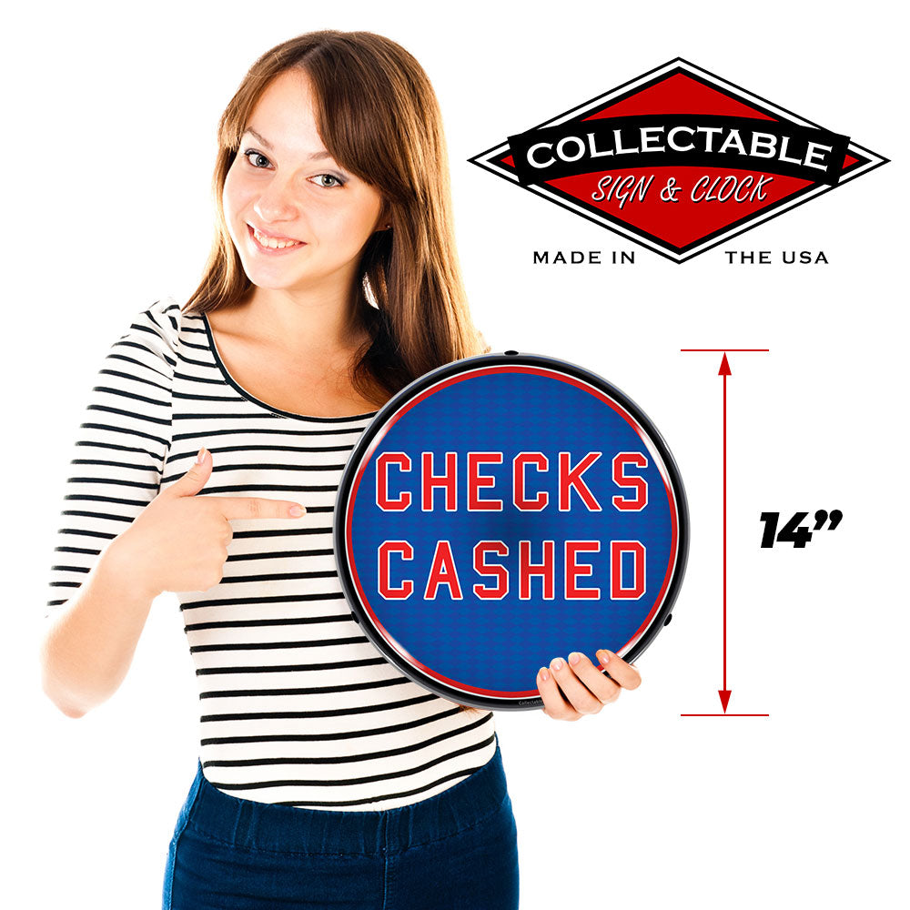 Checks Cashed 14" LED Front Window Business Sign