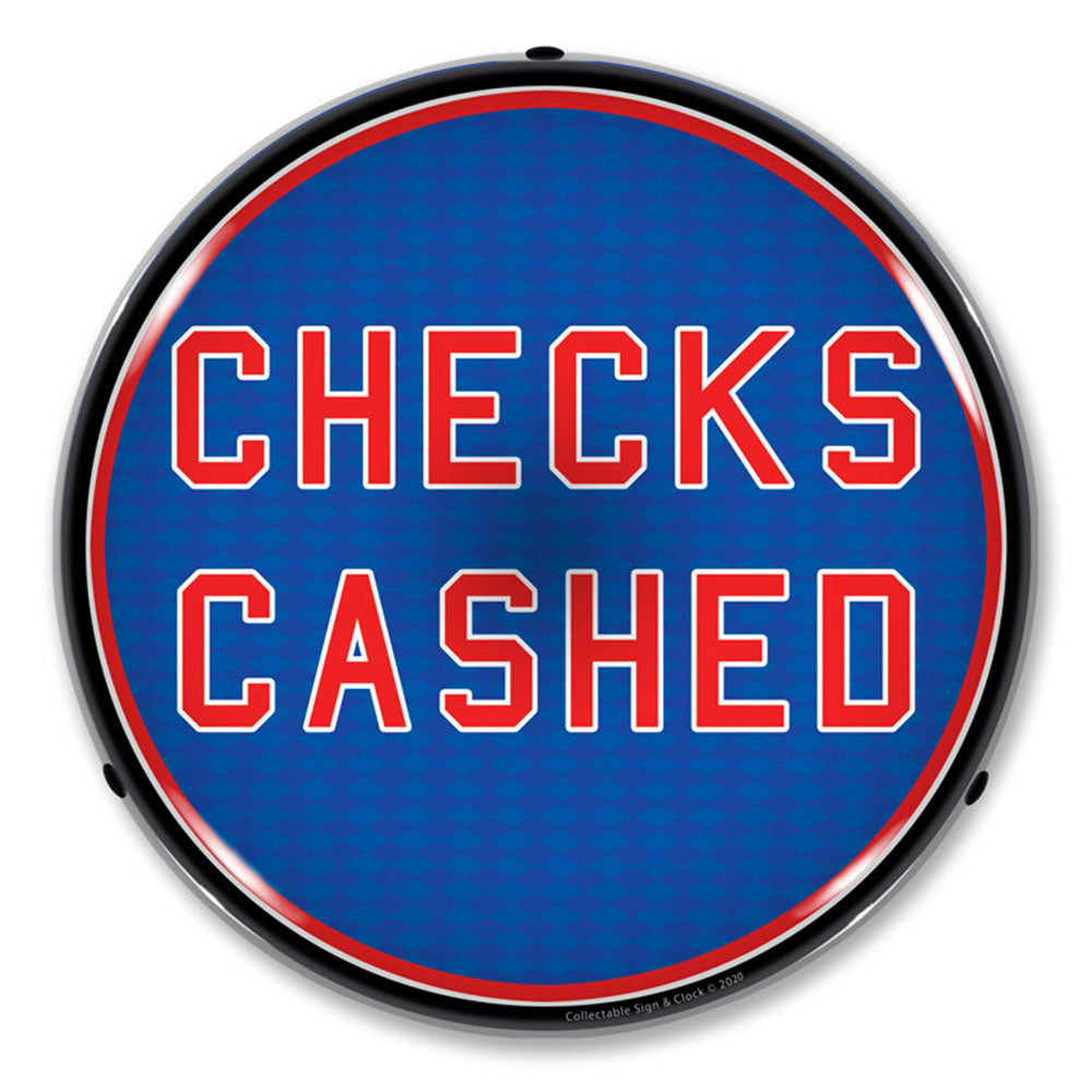 Checks Cashed 14" LED Front Window Business Sign