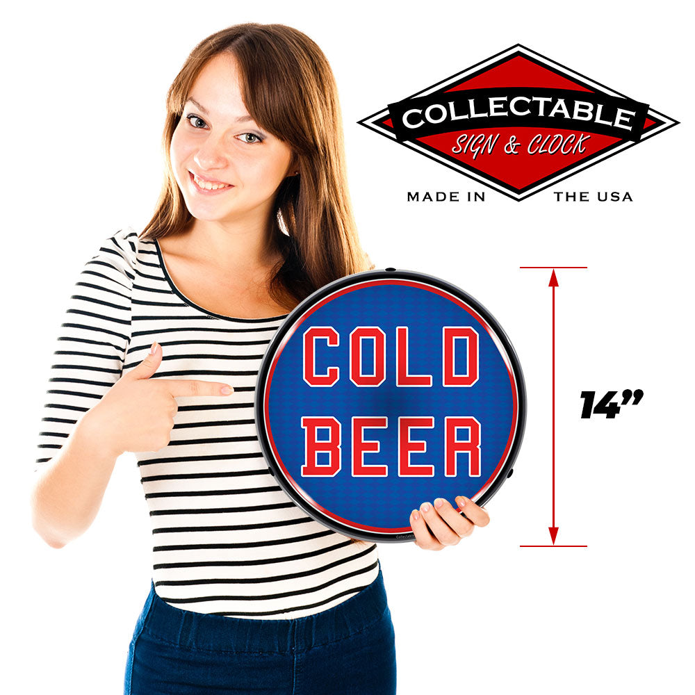 Cold Beer 14" LED Front Window Business Sign