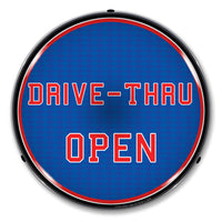 Drive-Thru Open 14" LED Front Window Business Sign