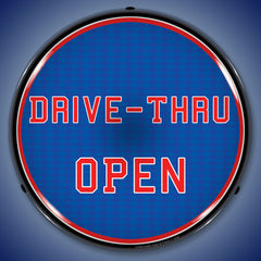 Drive-Thru Open 14" LED Front Window Business Sign