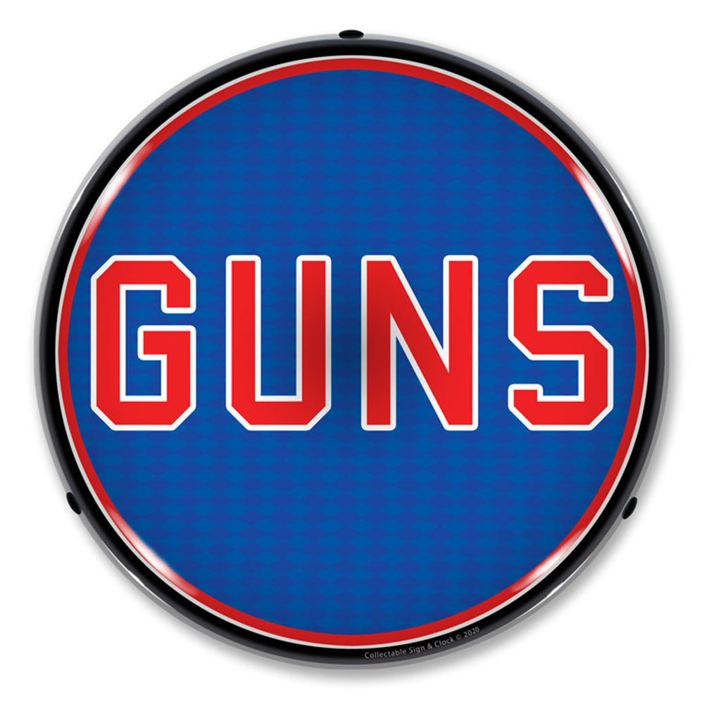 Guns 14" LED Front Window Business Sign