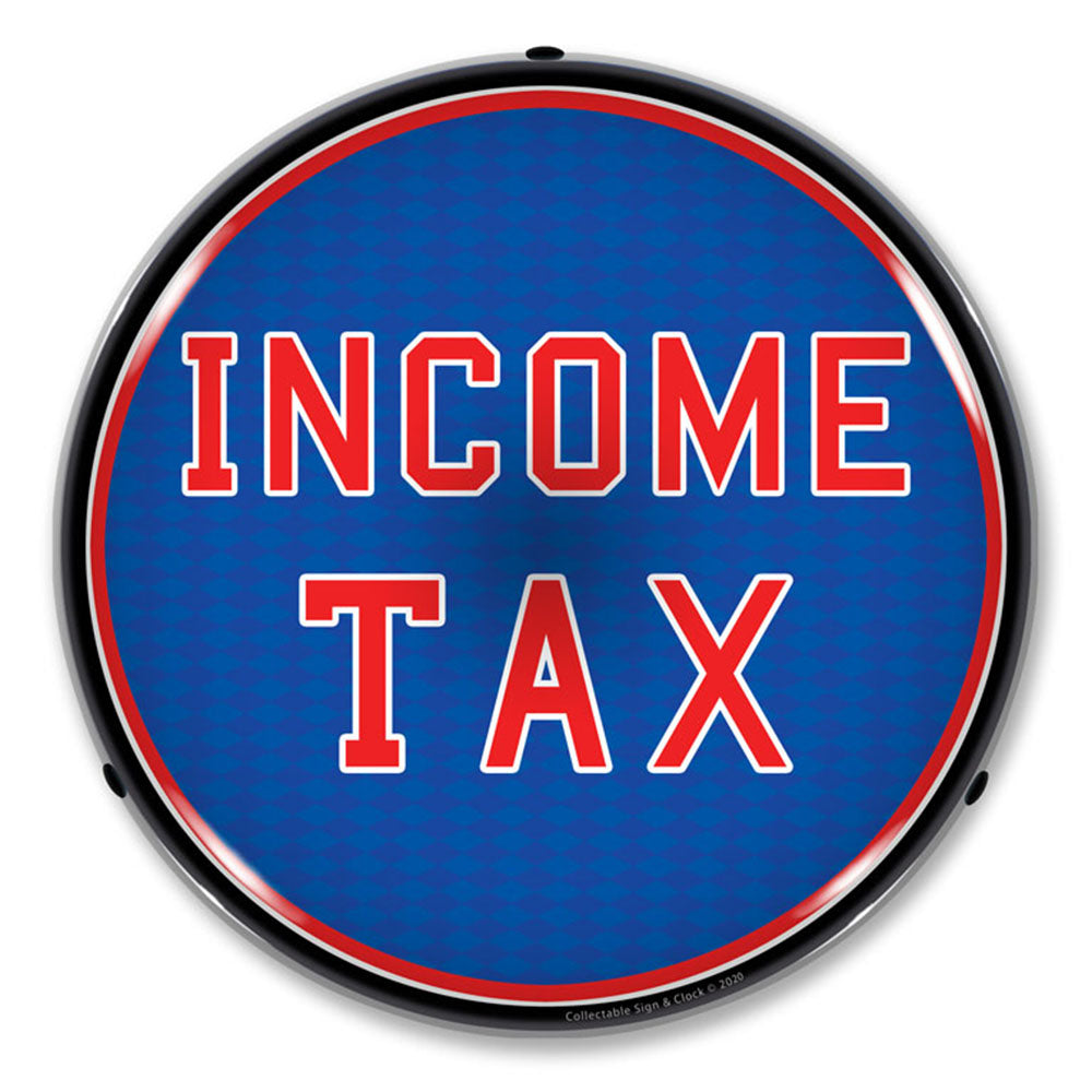 Income Tax 14" LED Front Window Business Sign