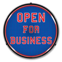 Open For Business 14" LED Front Window Business Sign