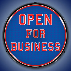 Open For Business 14" LED Front Window Business Sign