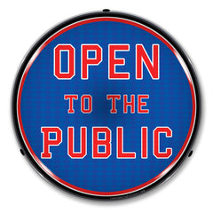 Open To The Public 14" LED Front Window Business Sign