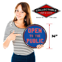 Open To The Public 14" LED Front Window Business Sign