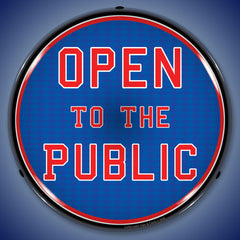 Open To The Public 14" LED Front Window Business Sign
