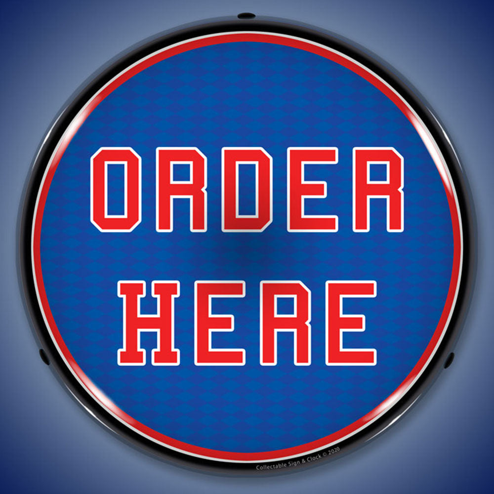 Order Here 14" LED Front Window Business Sign