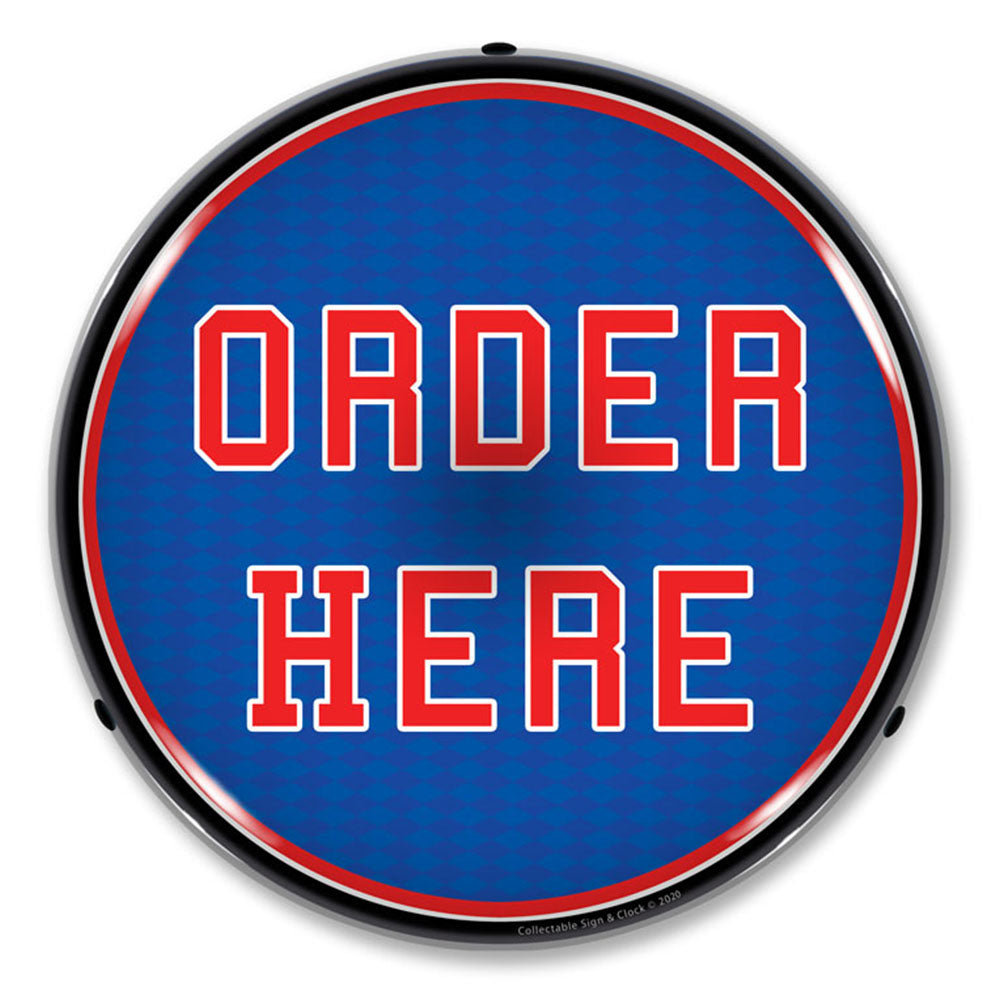 Order Here 14" LED Front Window Business Sign