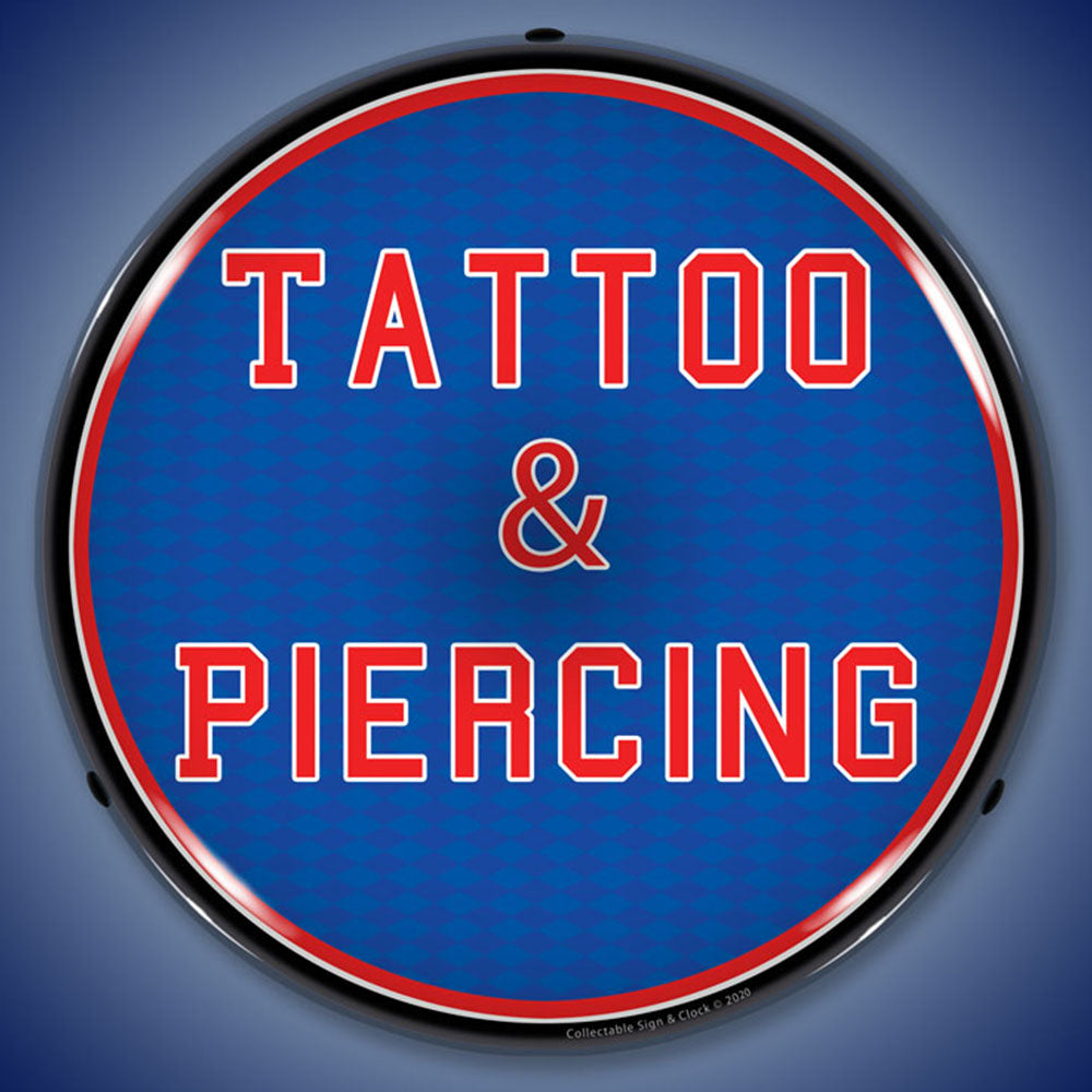 Tattoo and Piercing 14" LED Front Window Business Sign