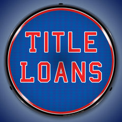Title Loans 14" LED Front Window Business Sign