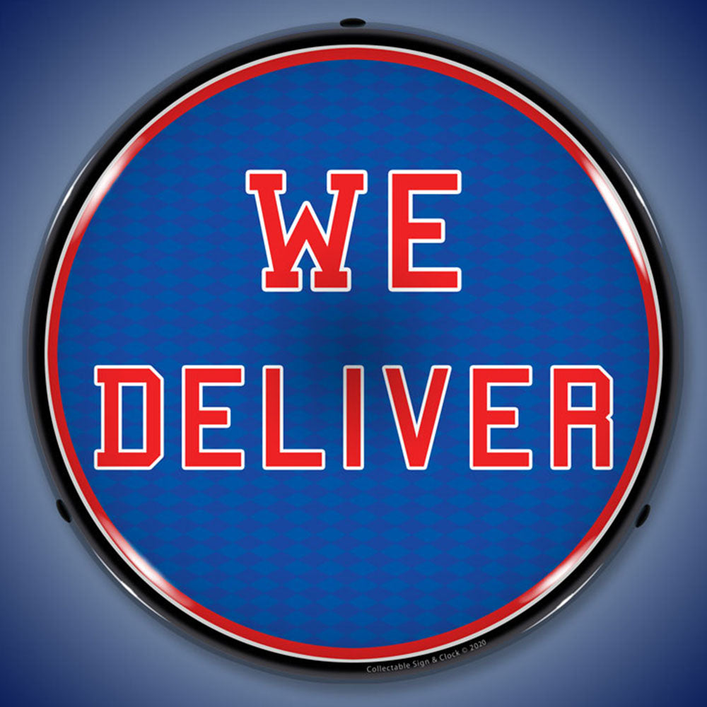 WE DELIVER 14" LED Front Window Business Sign