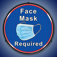 Face Mask Required 14" LED Front Window Business Sign