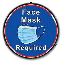 Face Mask Required 14" LED Front Window Business Sign