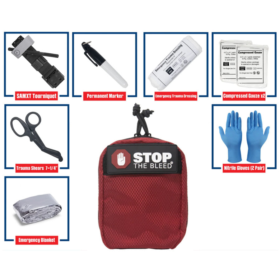 Cubix Safety Stop The Bleed Standard Kit with Sam XT Tourniquet
