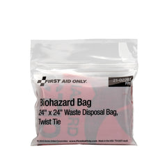 First Aid Only Biohazard Bags 24" x 24", 500 Per Box