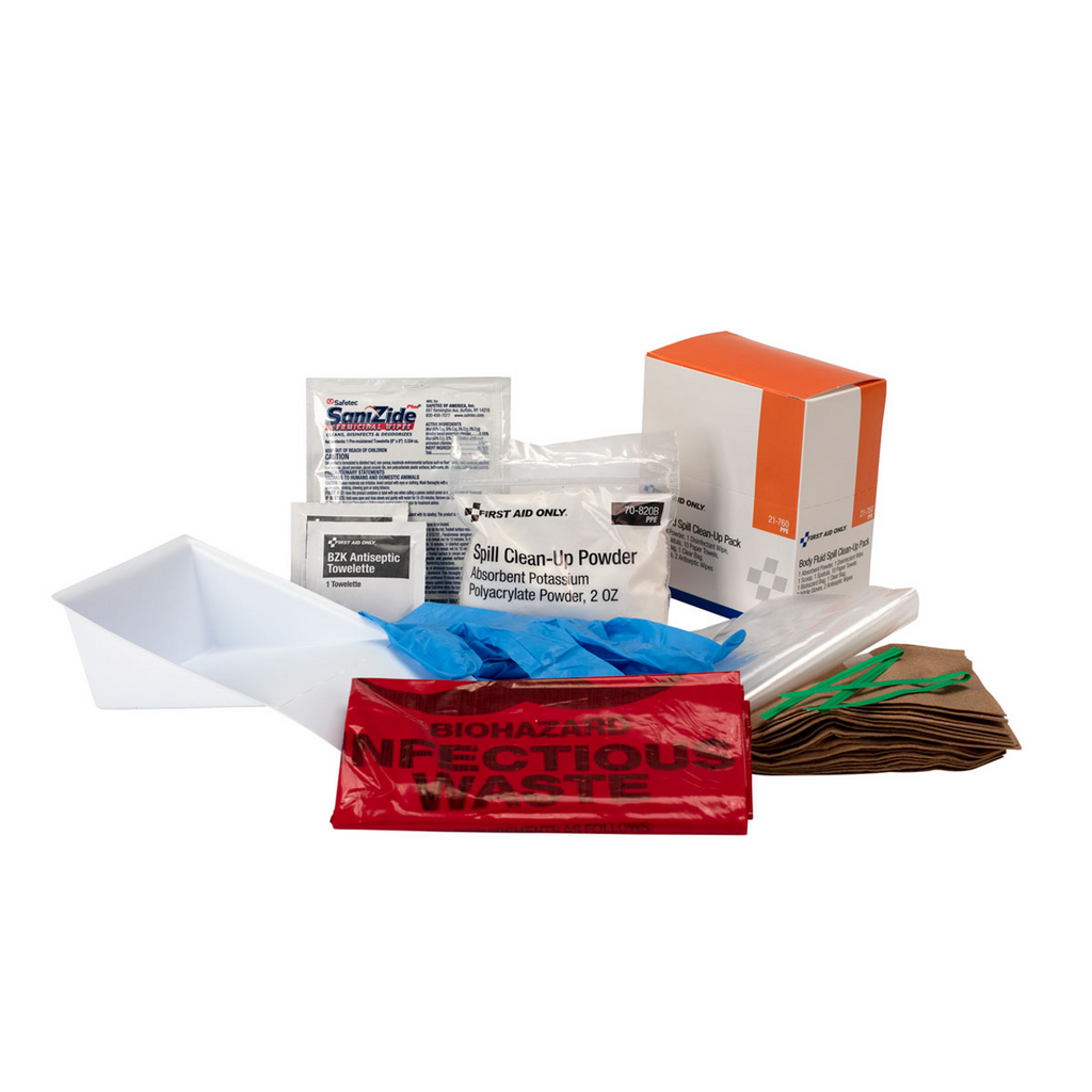 First Aid Only BBP Spill Clean-Up Pack | OSHA-Compliant Biohazard Mitigation