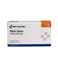 First Aid Only Nitrile Exam Gloves, Large Size 4 Per Box(Pack of 100)
