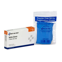 First Aid Only Nitrile Exam Gloves, Large Size 4 Per Box(Pack of 100)