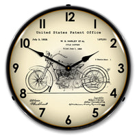 Harley 1928 Patent 14" LED Wall Clock