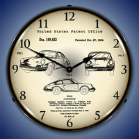 Porsche 911 1964 Patent 14" LED Wall Clock