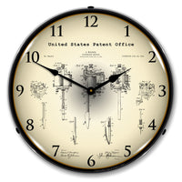 Wagner Tattoo Device 1904 Patent 14" LED Wall Clock