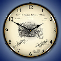 Earth Moving Bulldozer 1936 Patent 14" LED Wall Clock