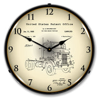 Peterbuilt Cab Over Semi Truck 1950 Patent 14" LED Wall Clock