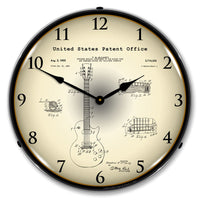 Gibson Les Paul 1955 Patent 14" LED Wall Clock