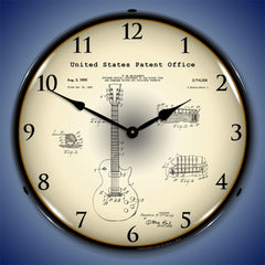 Gibson Les Paul 1955 Patent 14" LED Wall Clock