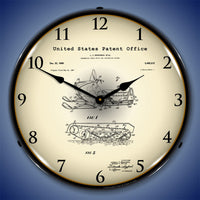 Swenson Snowmobile 1969 Patent 14" LED Wall Clock