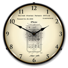 Apple iPhone Patent 14" LED Wall Clock