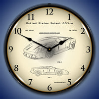 Lamborghini Murcielago 2003 Patent 14" LED Wall Clock