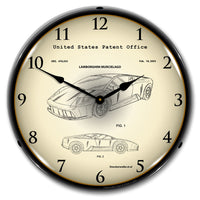 Lamborghini Murcielago 2003 Patent 14" LED Wall Clock